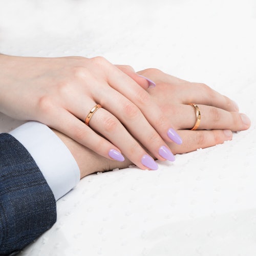 Obrączki ślubne: różowe złoto, wklęsłe, 3 mm